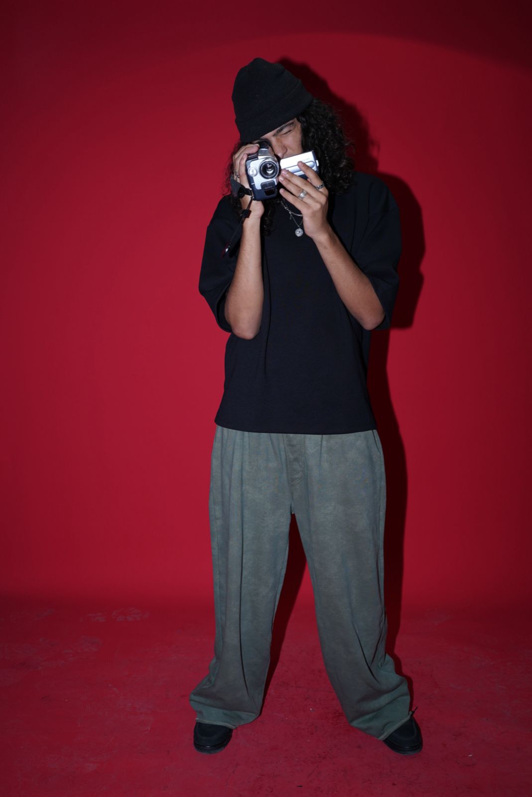 Olive washed effect sweatpants